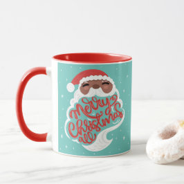 Taza Papá Noel | Feliz Navidad Todo | Azul turquesa