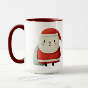 Taza Papá Noel minimalista adorable