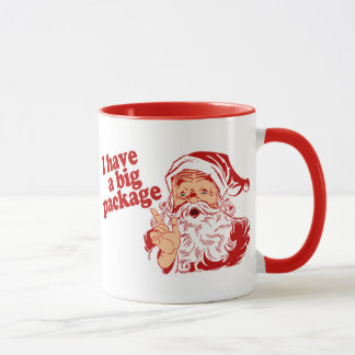 Taza Papá Noel tiene un paquete grande
