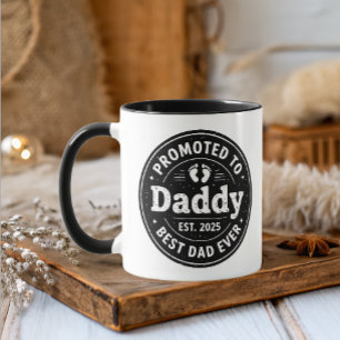 Taza Papá nuevo ascendido a regalo de papá padre simple