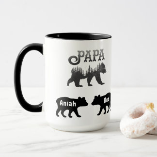 Taza Papa Oso y cachorros tazón