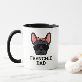 Taza Papa Perro Bulldog Francés Negro Hembra