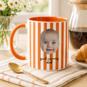 Taza Papá personalizado Día del Padre Foto de bebé Cara