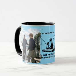 Taza Papá Pescador Enganchado de por Vida 