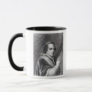 Taza Papa Pío VII, grabado por Rafaello Morghen