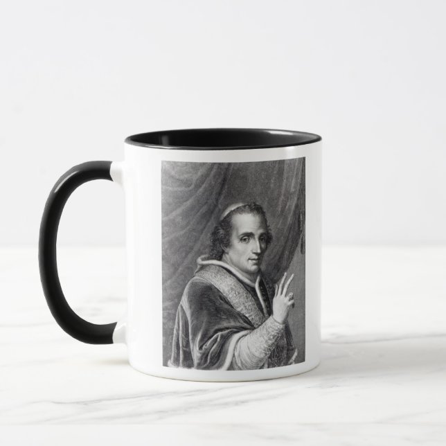 Taza Papa Pío VII, grabado por Rafaello Morghen (Izquierda)