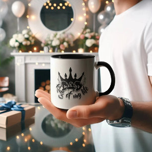 Taza Papá Rey de mi vida Mug del Día del Padre Moderno