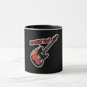 Taza Papá Rockero – Día del Padre con Guitarra Eléctric