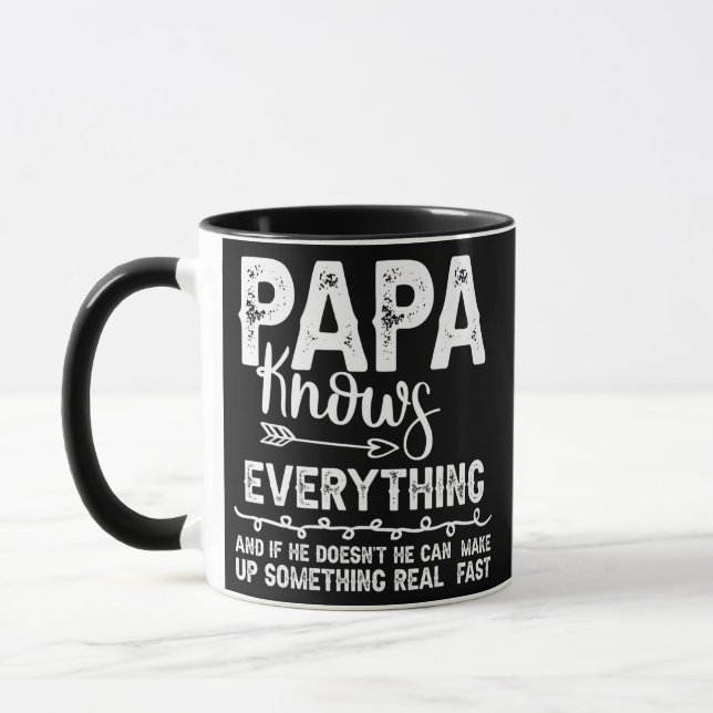 Taza Papá sabe todo el día del padre  (Izquierda)