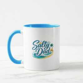 Taza Papá Salado Vintage Playa Ola del Océano