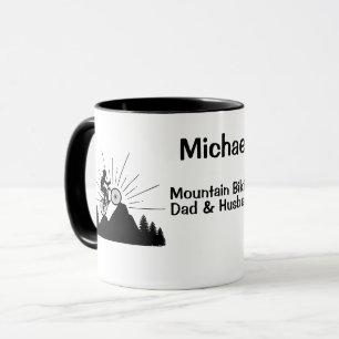 Taza Papá y marido de la bicicleta de montaña