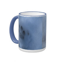 Papel de lobo gris salvaje impreso en nieve de inv