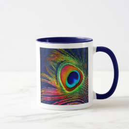 Taza Papel de pavo real colorido Imprimir café Mug