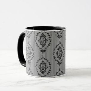 Taza Papel pintado barroco en gris