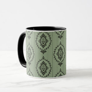 Taza Papel pintado barroco en verde