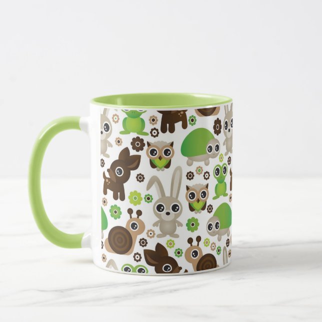 Taza papel pintado del animal del conejito de la (Izquierda)