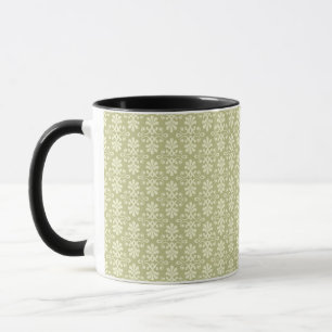 Taza Papel pintado floral del damasco