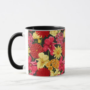 Taza Papel pintado floral en estilo de la acuarela
