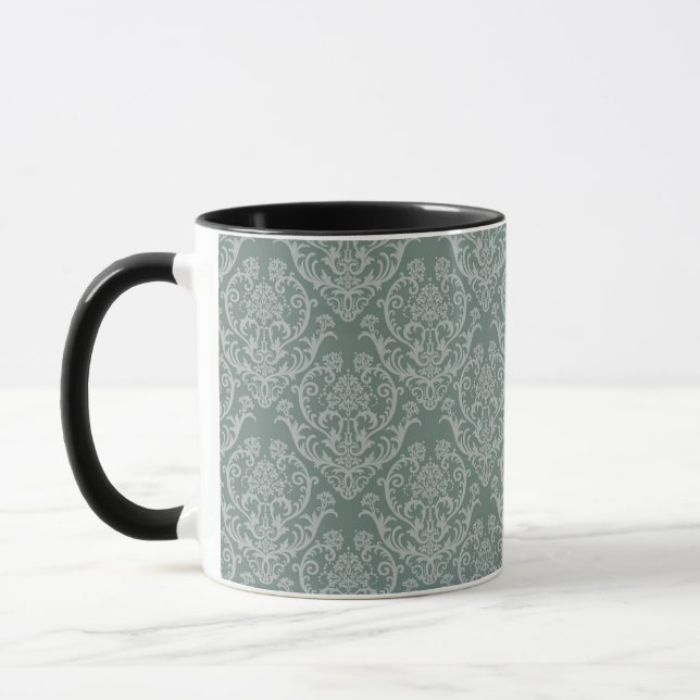 Taza Papel pintado floral verde (Izquierda)