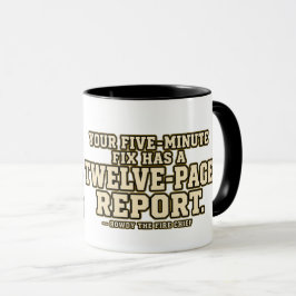 Taza Papeleo de Cinco Minutos del Jefe de Bomberos Albo