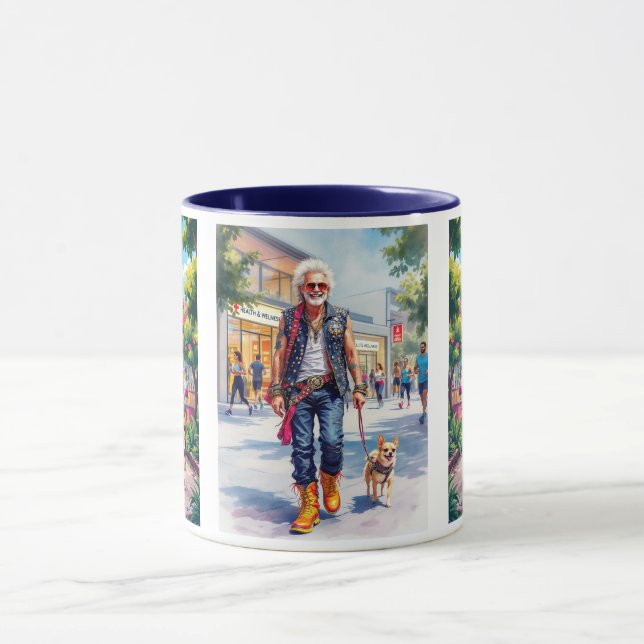 Taza Papi rocker cool promène tranquillement son chien. (Centro)