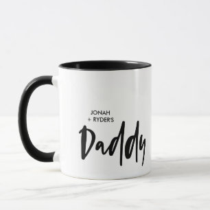 Taza Papi simple que deja nombres de niños