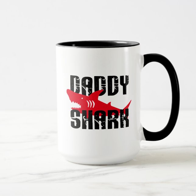 Taza Papi Tiburón vestido gráfico (Derecha)