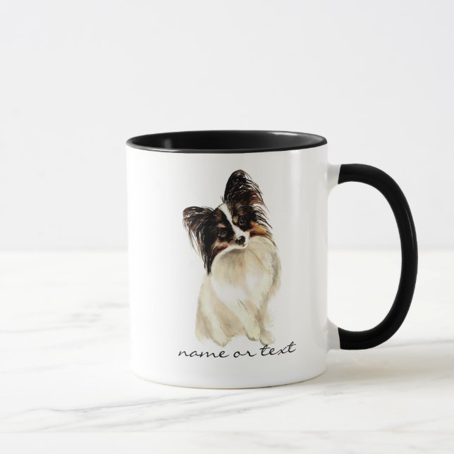 Taza Papillon acuarela Perro, Mascota (Derecha)