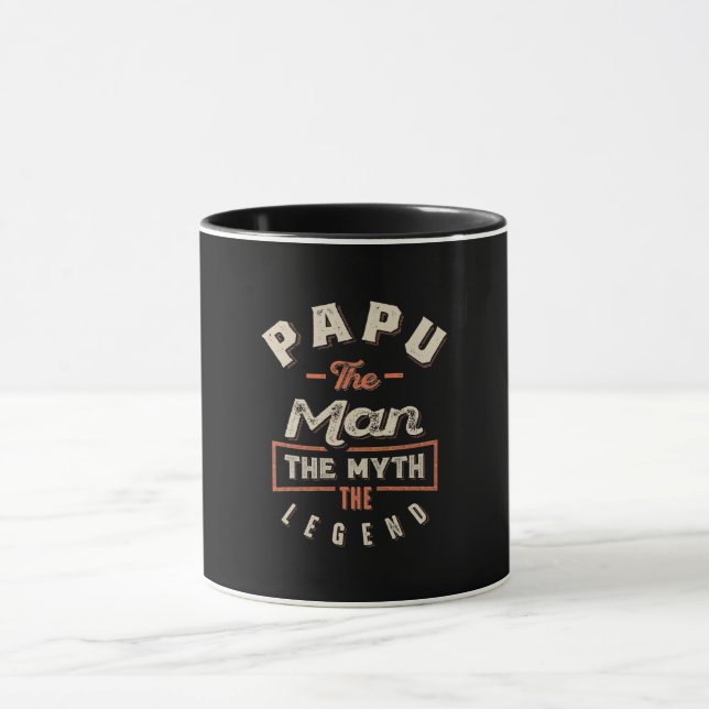 Taza Papu El Hombre Mitos Leyenda El Abuelo Regalo Homb (Centro)