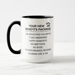 Taza Paquete De Beneficios Divertidos Para Trabajo Remo
