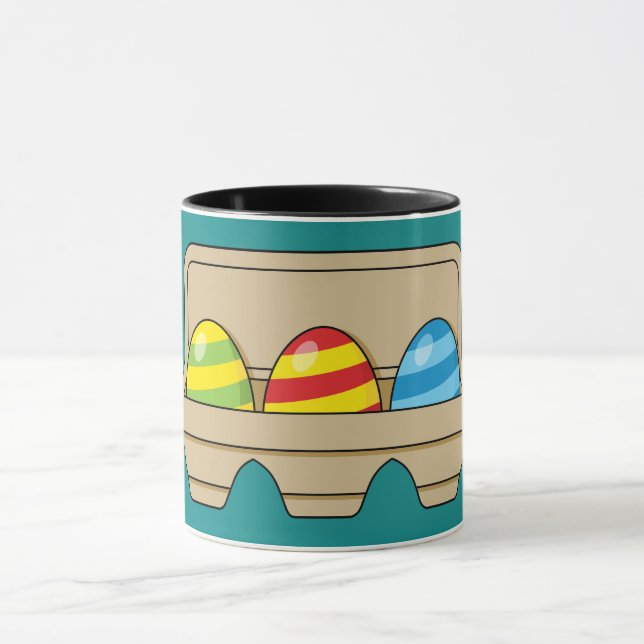 Taza Paquete de coloridos huevos de Pascua Personalizad (Centro)