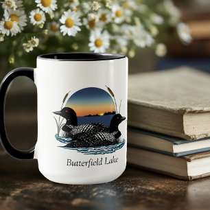 Taza Par de Loon en el Lago Butterfield
