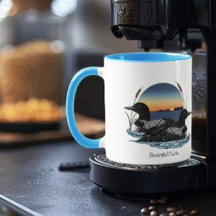 Taza Par de Loon en el Lago Butterfield