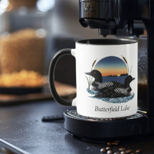 Taza Par de Loon en el Lago Butterfield