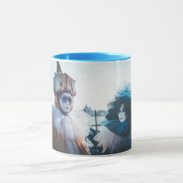 Taza Par de máscaras de carnaval en Venecia, Italia
