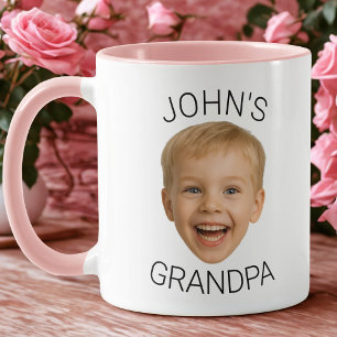 Taza para abuelo con foto de bebé personalizada