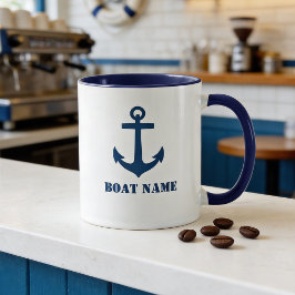 Taza para agregar el nombre del barco ancla aa0a