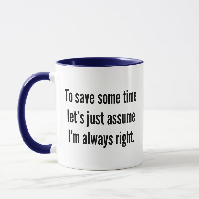 Taza Para ahorrar tiempo, asumamos el café Mug (Izquierda)