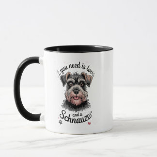 Taza para amante de perro Schnauzer lindo