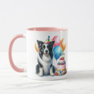 Taza para amante de perros Border Collie cumpleaño