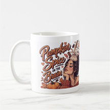 Taza para amante del café con especias de calabaza