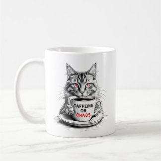 Taza para amante del café de gato Caffeine Or Chao