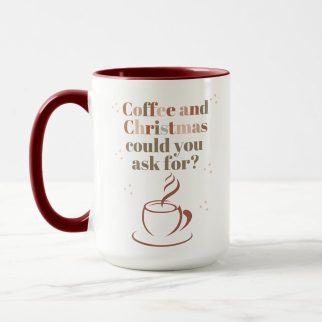 Taza para Amantes del Café y Navidad (Izquierda)