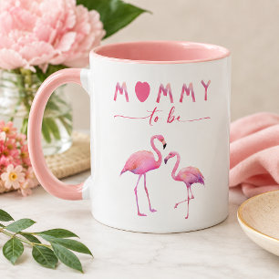 Taza para Baby Shower de Flamenco "Mamá a ser"
