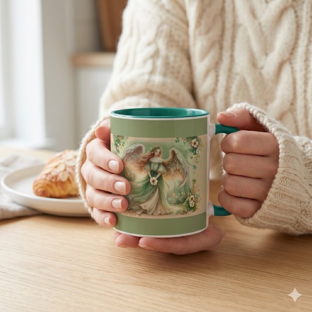 Taza para café Clover Serenity Angel (Clover Serenity Angel Coffee Cup Mug)