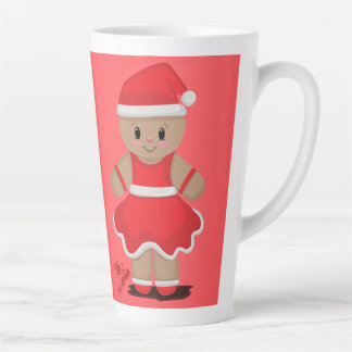Taza para café latte con muñeco de gengibre 
