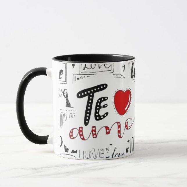 Taza para café personalizada con foto de pareja (Izquierda)
