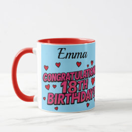 Taza para cumpleaños 18