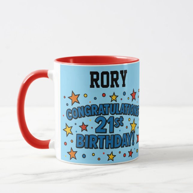 Taza para cumpleaños 21 (Izquierda)