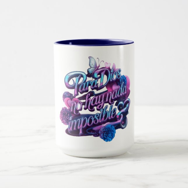 Taza Para DIOS no hay nada imposible. (Centro)